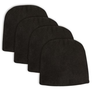 Lot De 4 Coussins D'assise Azara Antidérapants Noirs