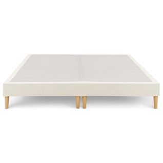 Sommier Tapissier Rennes 180 X 200 Cm Revêtement Tissu - Blanc Crème