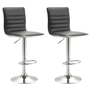 Lot De 2 Tabourets De Bar Roca, Gris