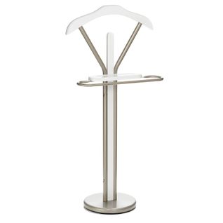 Valet Fabio En Métal Laqué Et Mdf - Coloris Champagne Et Blanc