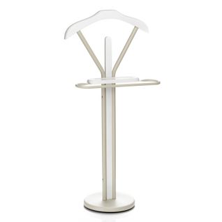 Valet Fabio En Métal Laqué Et Mdf - Beige Et Blanc