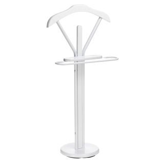 Valet Matteo En Métal Et En Bois Laqué Couleur Blanc