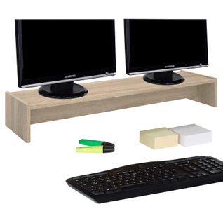 Support D'écran D'ordinateur Screen, En Mélaminé Décor Chêne Sonoma