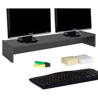 Support D'écran D'ordinateur Screen, En Mélaminé Gris Mat
