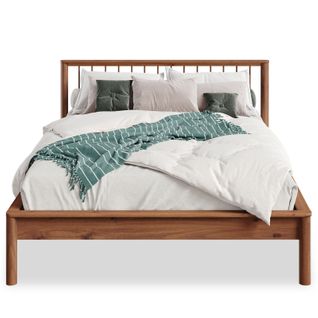 Lit 140 X 200 Avec Sommier Apoana En Bois Massif - Coloris Châtaignier