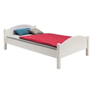 Lit En Pin Flims, 100 X 200 Cm, Lasuré Blanc