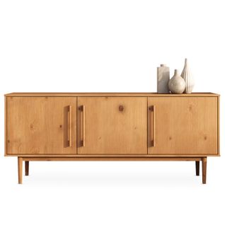 Buffet Tecca L 170 Cm 3 Portes En Bois Massif - Coloris Chêne