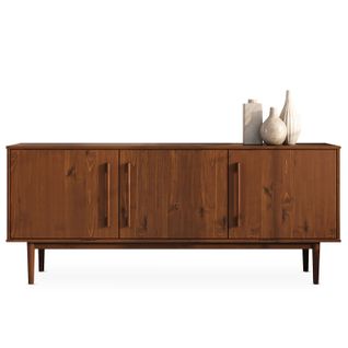 Buffet Tecca L 170 Cm 3 Portes En Bois Massif - Coloris Châtaignier