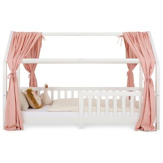 Lot De 2 Rideaux De Lit Nena, En Mousseline - Rose