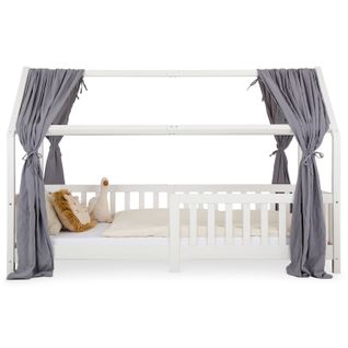 Lot De 2 Rideaux De Lit Nena, En Mousseline - Gris