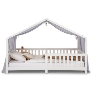 Rideau De Lit Lian, En Mousseline - Gris Clair