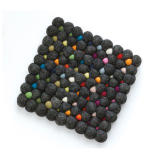 Dessous De Plat Lana Nero Carré En Laine