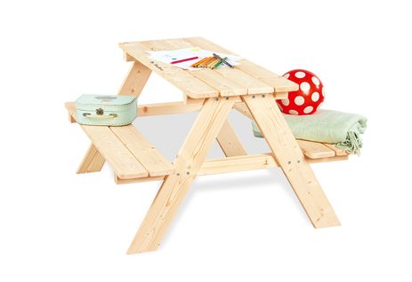Ensemble De Table Et Bancs « nicki Für 4 », Nature