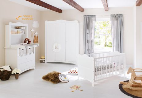 Chambre De Bébé "florentina” Large Grande, Étagère Adaptable Large Inclue, 4 Pièces