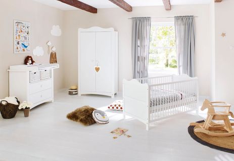 Ensemble Chambre Bébé « florentina » Large Avec Petit Lit Bébé, à 3 Éléments