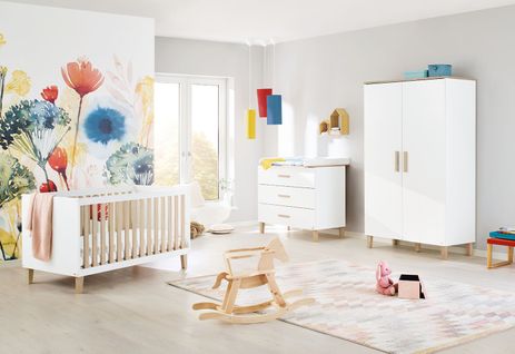 Ensemble Chambre Bébé « lumi » Large Avec Petit Lit Bébé, à 3 Éléments