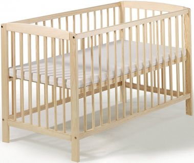 Lit Bébé Felix 60x120 Cm Laqué Finition Natuerlle