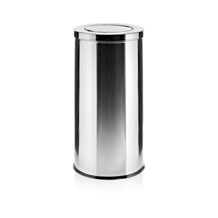 Poubelle En Acier Au Nickel-chrome 80 L H 710 Mm Ø 370 Mm -