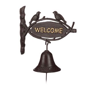 Cloche Sonnette Fonte Welcome Antique