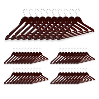 Lot De 150 Cintres En Bois Marron