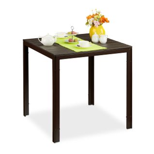 Table Carrée De Jardin Effet Bois