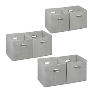 Boîte De Rangement En Tissu En Lot De 6