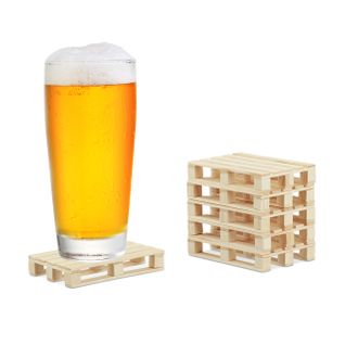 Lot De 24 Dessous De Verre Bois
