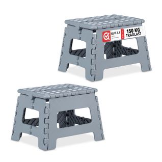 4x Tabourets Pliables M Gris Clair