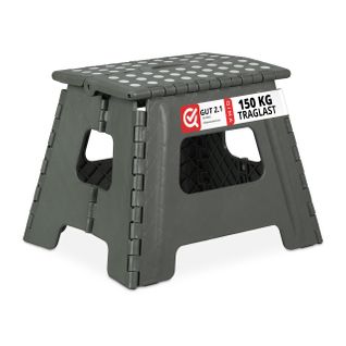 2x Tabourets Pliables L Gris Clair