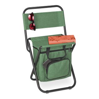Tabouret De Camping Vert Avec Dossier