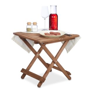 Table Pliante En Bois Marron