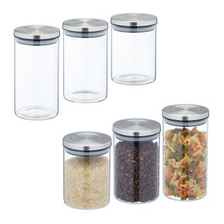 Lot De 6 Bocaux En Verre Avec Couvercle