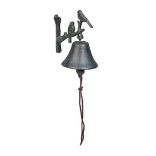 Cloche En Fonte Avec Oiseaux