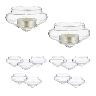 Lot De 12 Photophores En Verre