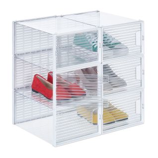 6x Boîtes à Chaussures Transparentes