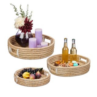 Lot De 3 Plateaux Ronds