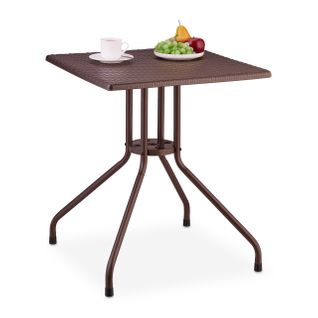 Table De Jardin à L'aspect Rotin Marron