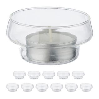 Lot De 12 Photophores Flottants En Verre