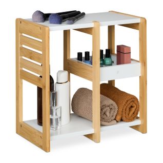 Étagère De Bain Bambou 3 Niveaux