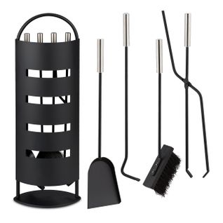 Couverts De Cheminée 5 Pièces Noir/argent