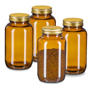 Lot De 4 Bocaux En Verre