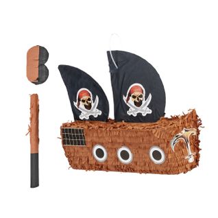 Pinata Bateau Pirate, Bâton et Masque