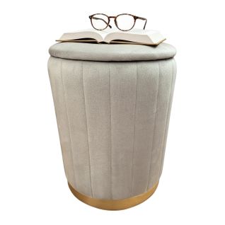 Tabouret En Velours Avec Rangement