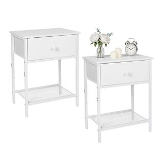 Chevets Lot De 2 Avec Tiroir Et Tablette