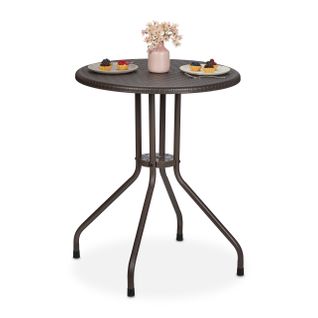 Table De Jardin Ronde à L'aspect Rotin