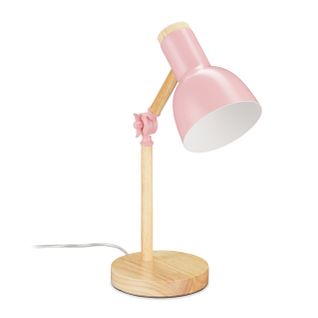 Lampe De Bureau Réglable En Bois