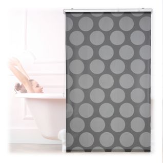 Store De Baignoire Gris à Pois