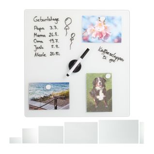 Tableau Mémo Magnétique Verre Blanc