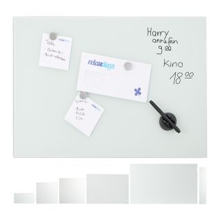 Tableau Mémo Magnétique Verre Blanc