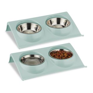 2x Supports Surélevés Double Gamelle